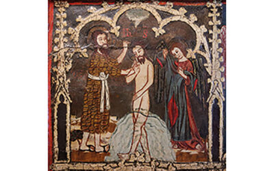 El Bautismo del Señor en el retablo de san Juan Bautista y santa Margarita de Antioquia de Alcover