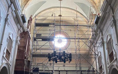 Culmina la reconstrucció de la volta de canó de la nau central de  l’església Parroquial de Sant Feliu Màrtir de Constantí i continuen els estudis de monitorització de l’estructura