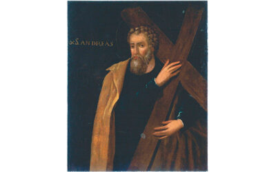 Una pintura sobre tela de san Andrés apóstol en el Museu Diocesà de Tarragona (s. XVII)