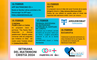 El Secretariat diocesà de pastoral familiar presenta les propostes per a la Setmana del Matrimoni Cristià