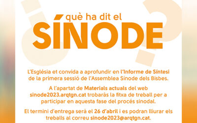 S’obre una nova fase de participació al voltant del Sínode sobre la sinodalitat
