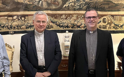 El bisbe Sergi Gordo i l’arquebisbe Joan Planellas es reuneixen per tractar temes de la Conferència Episcopal Tarraconense
