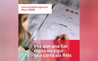 «Fes que una llar digna no sigui una carta als Reis», lema de la campanya de Nadal de Càritas