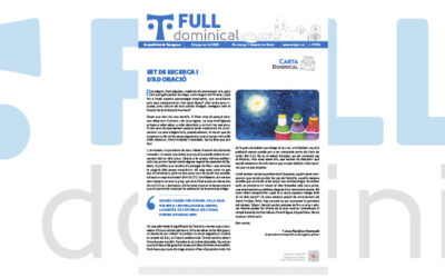 Reflexionem sobre el consumisme i el materialisme en les festes nadalenques, al ‘Full Dominical’ del 5 de gener