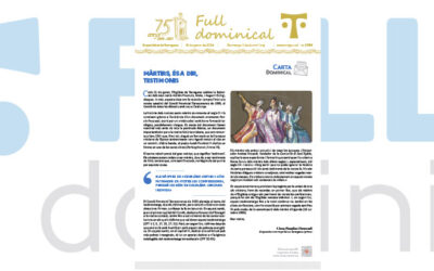 Entrevistem Joan M. Quijada, tècnic arxiver de l’Arxiu Històric Arxidiocesà de Tarragona, al ‘Full Dominical’ del 18 de gener