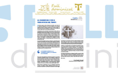 Iniciem les reflexions sobre les Set Paraules de Jesús a la Creu, al ‘Full Dominical’ del 22 de febrer