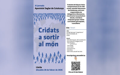 El laïcat de les diòcesis amb seu a Catalunya celebrarà la trobada interdiocesana el dia 28 de febrer a Lleida