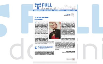 Parlem de la visita del nunci apostòlic a la nostra arxidiòcesi, al ‘Full Dominical’ del 20 de setembre
